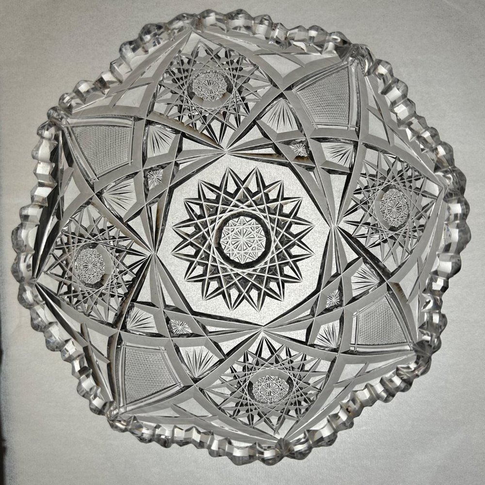 Brilliant Period Cut Glass | 7” Nappy Bowl | Vintage Cut Glass - Picture 2 of 10